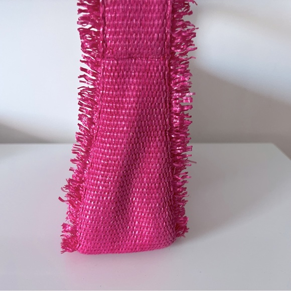 Cult Gaia Malfi Mini Fringe Straw Shoulder Bag - Picture 5 of 9